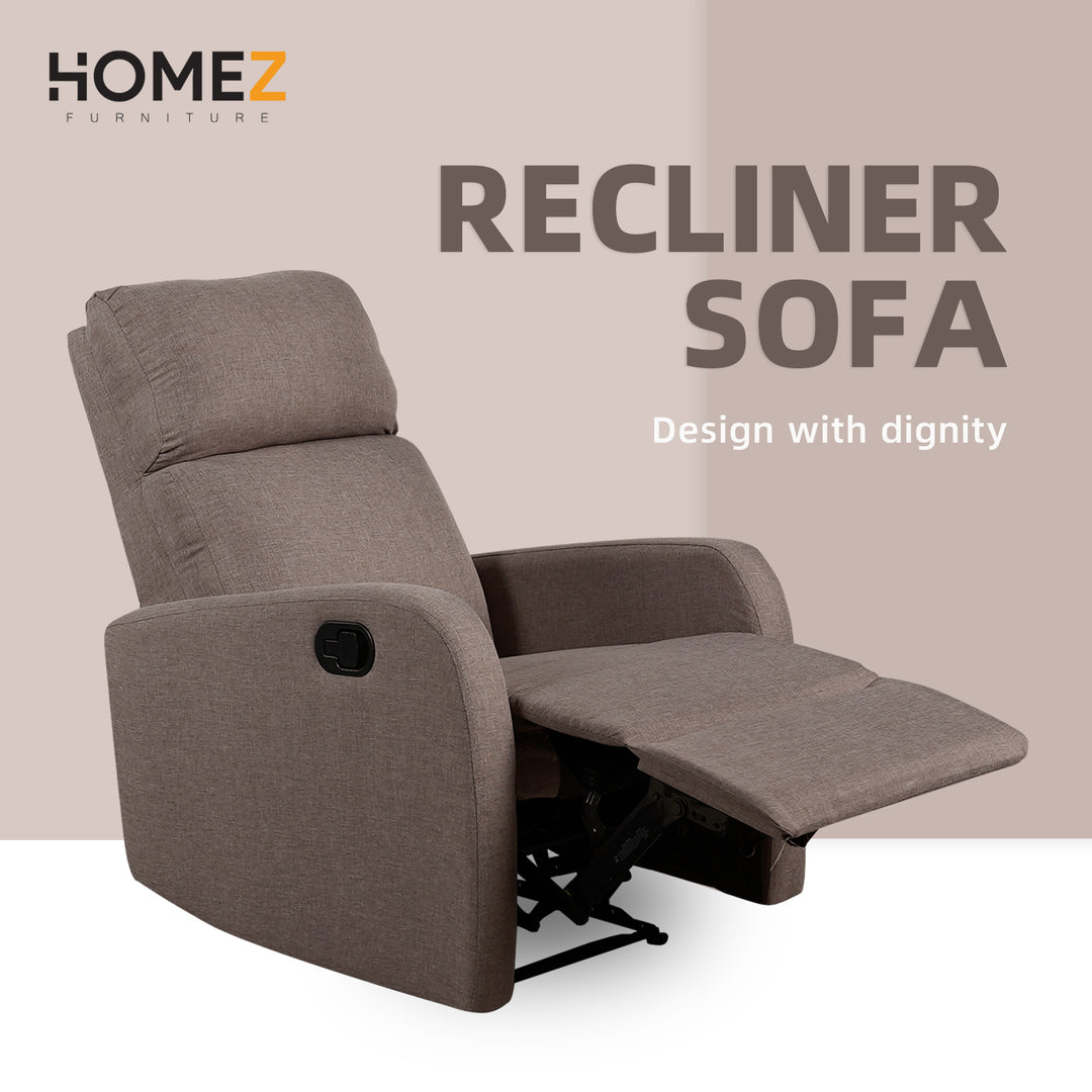 Homez Linen Fabric Recliner Sofa Recliner Chair Bed Chair Sofa Chair Relaxation 1 S0eater Sofa Bed - 530/539