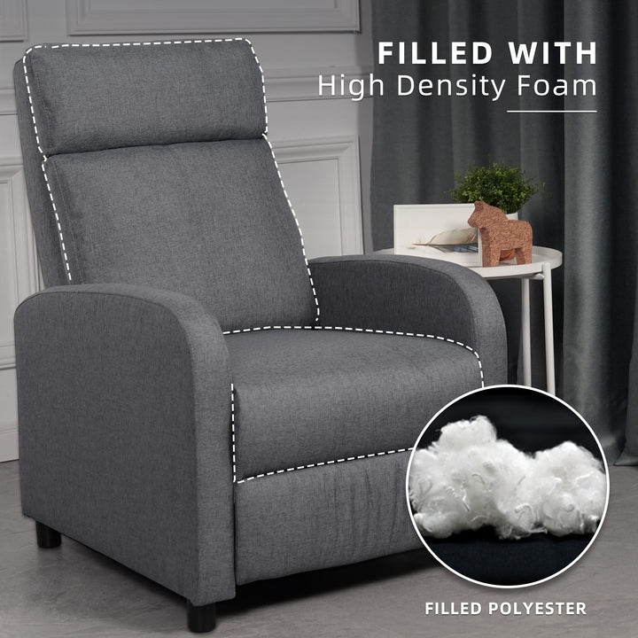 Homez Linen Fabric Recliner Sofa Recliner Chair Bed Chair Sofa Chair Relaxation 1 S0eater Sofa Bed - 530/539