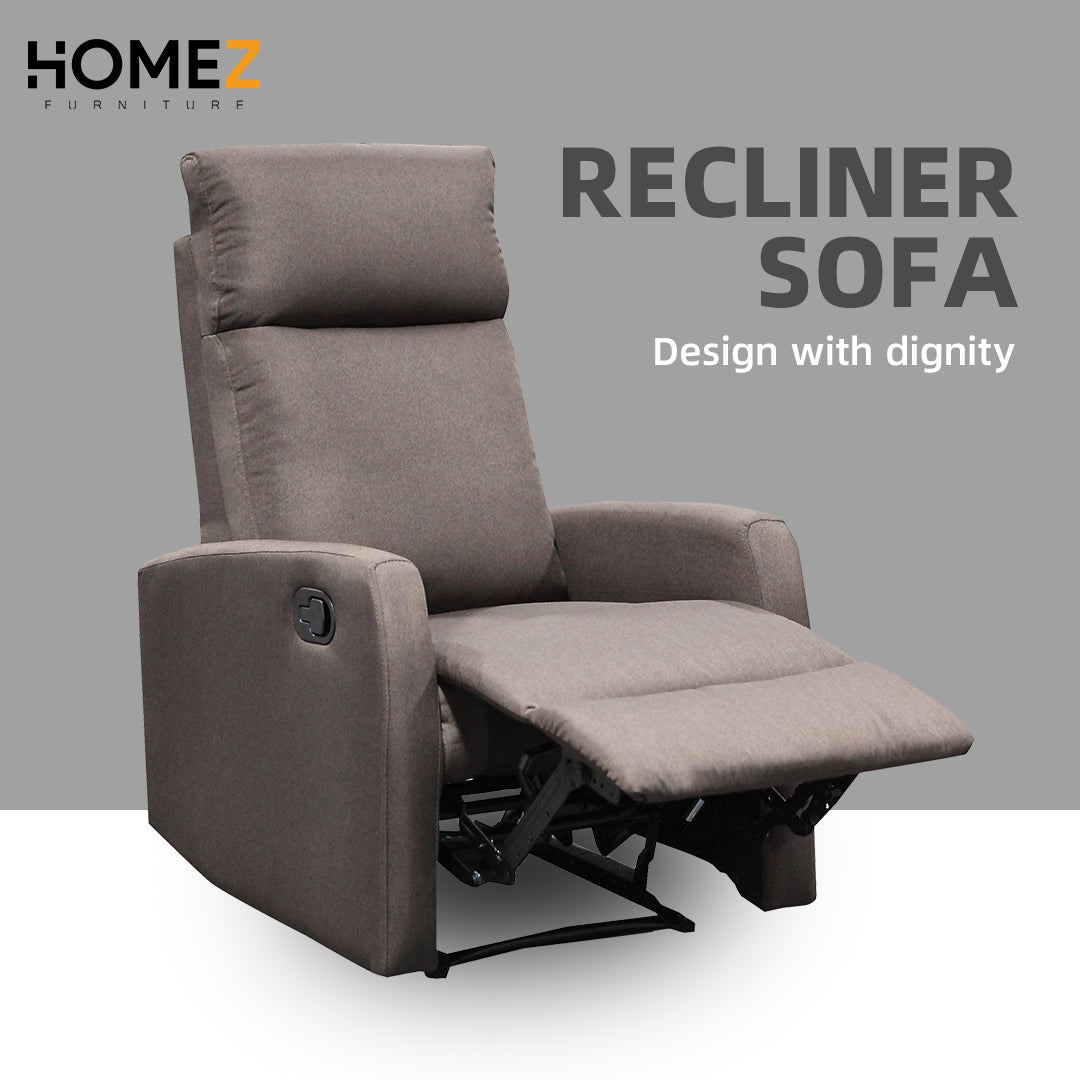 Homez Linen Fabric Recliner Sofa Recliner Chair Bed Chair Sofa Chair Relaxation 1 S0eater Sofa Bed - 530/539