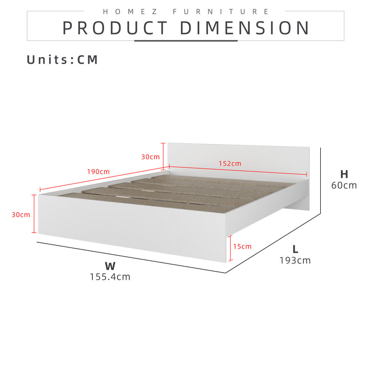 Homez 6.3FT Single/Queen Size Bed Frame / Headboard -HMZ-FN-BF-8023/8022