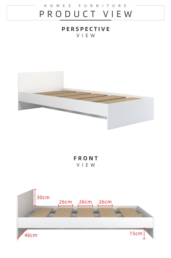 Homez 6.3FT Single/Queen Size Bed Frame / Headboard -HMZ-FN-BF-8023/8022