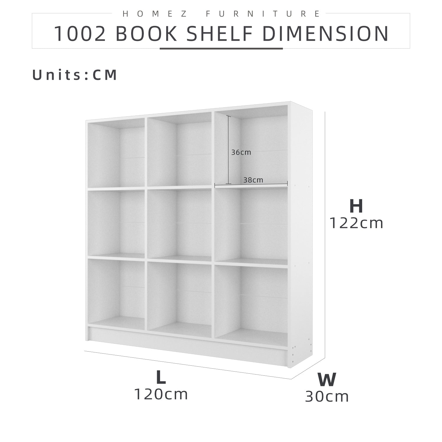 Homez Book Shelf Book Rack Divider Cabinet with 9 Compartments storage ...