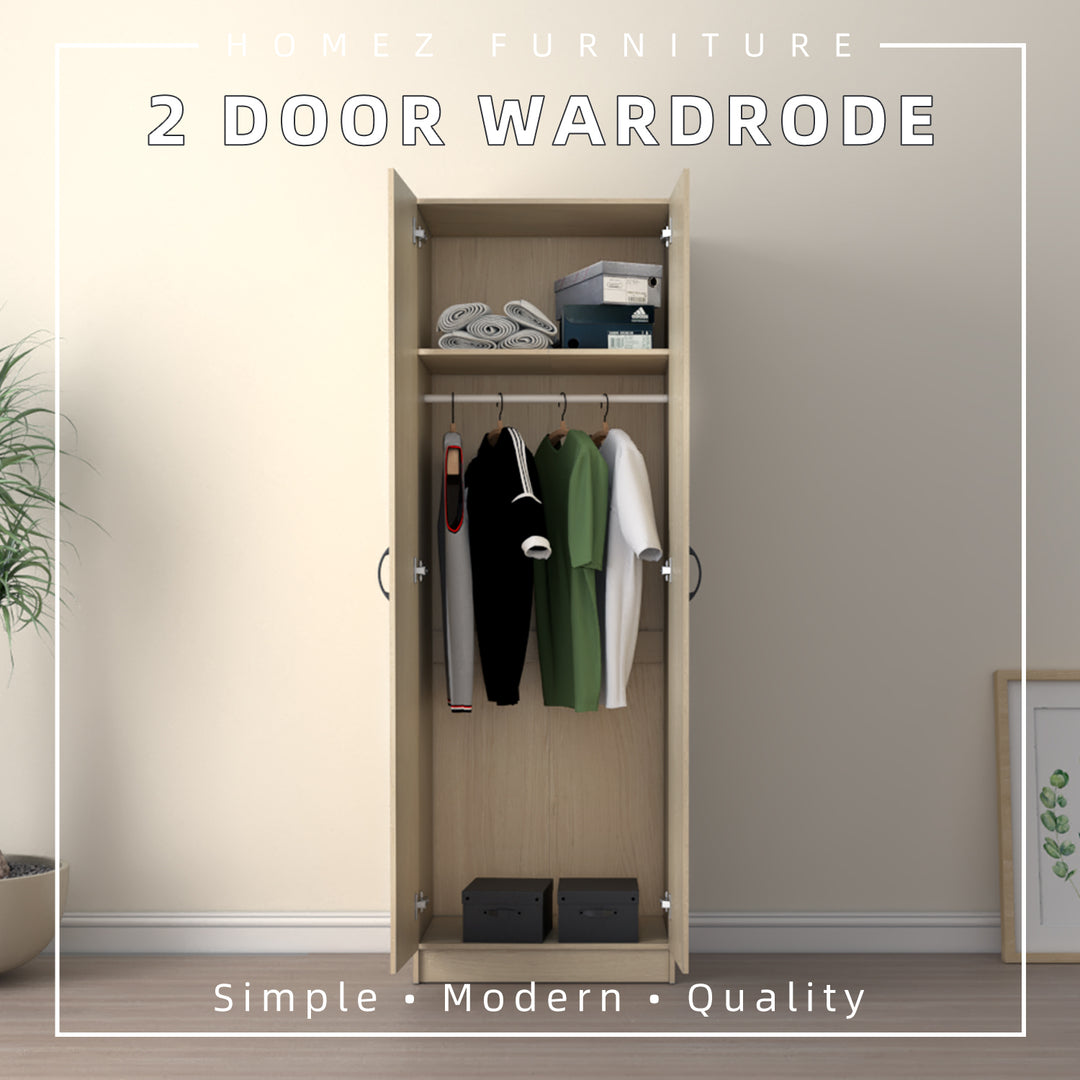 Homez 3 / 2 Door Wooden Wardrobe Cabinet Storage Multi Purpose Functional Aparador 180cm